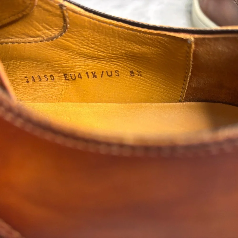 Magnanni Burnished Cognac Leather Derby Sneakers